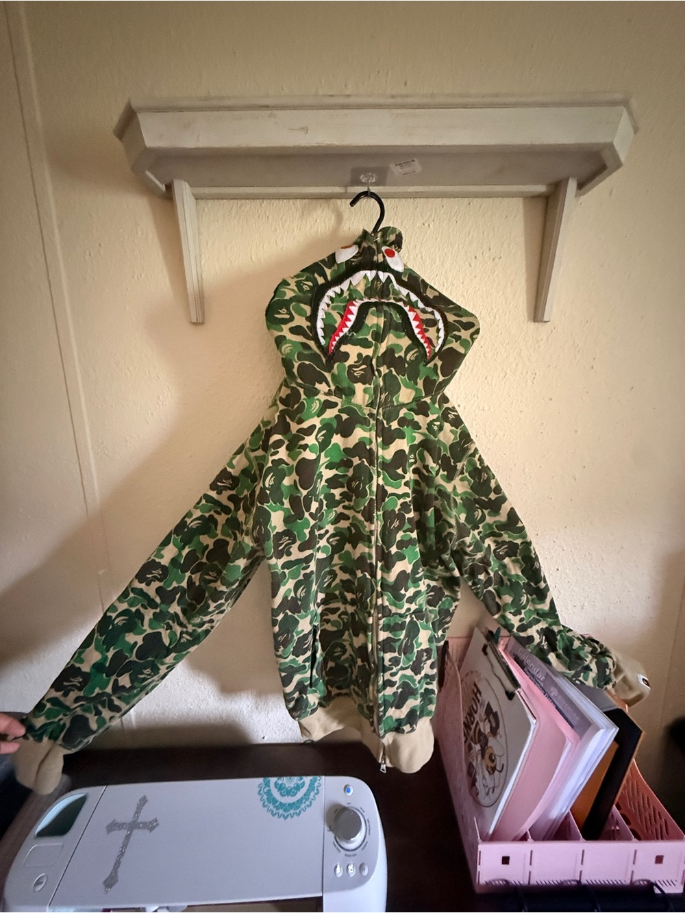BAPE(A Bathing APE) camo shark jacket
